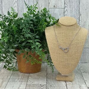 Elegant Silver Heart Necklace